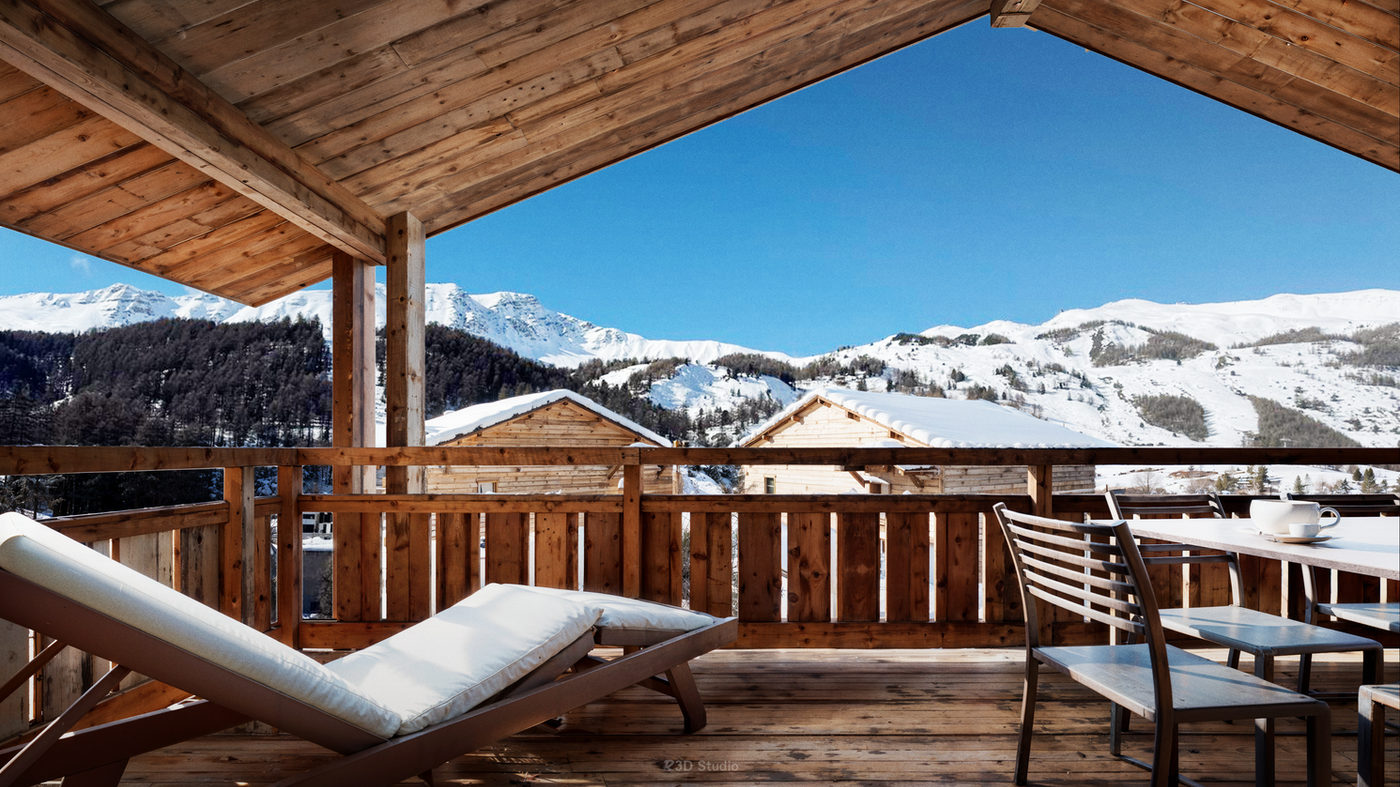 Perspective d'un lodge